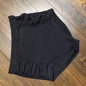 High waisted rouched swim bottoms